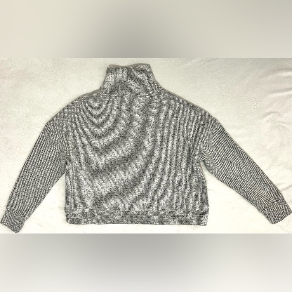 90 Degrees by Reflex Women’s Gray Cotton Blend Crop Cowl Neck Sweater XL - Picture 12 of 16